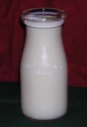 Stratton Dairy Half-Pint Milk Bottle